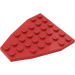 LEGO Rood Vleugel 7 x 6 zonder Stud Inkepingen (2625)