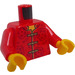 LEGO Red Woman in Red Patterned Shirt Minifig Torso (973 / 76382)