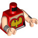 LEGO Rood Wonder Vrouw, 1941 Minifiguur Torso (973 / 76382)