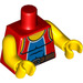 LEGO Red Wondrous Weightlifter Torso (973 / 88585)