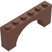 LEGO Reddish Brown Arch 1 x 6 x 2 Thick Top and Reinforced Underside (3307)