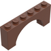 LEGO Brun rougeâtre Arche
 1 x 6 x 2 Dessus épais et dessous renforcé (3307)