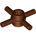 LEGO Reddish Brown Axle Connector Hub with 4 Bars Reinforced (68888)