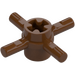 LEGO Reddish Brown Axle Connector Hub with 4 Bars Unreinforced (48723)