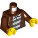 LEGO Reddish Brown Bad Guy Frankie Lupelli with Beanie Hat Minifig Torso (973 / 76382)