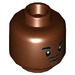 LEGO Reddish Brown Barry Minifigure Head (Recessed Solid Stud) (3626 / 24392)