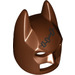 LEGO Reddish Brown Batman Cowl Mask with Stitches with Angular Ears (10113 / 29253)