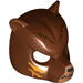 LEGO Reddish Brown Bear Mask with Medium Dark Flesh Muzzle and Orange Slash Marks (21216)