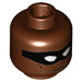 LEGO Reddish Brown Black Vulcan Minifigure Head (Recessed Solid Stud) (3626 / 36140)