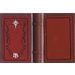 LEGO Brun rougeâtre Book 2 x 3 avec BB sur rouge background Autocollant (33009)
