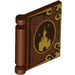 LEGO Roodachtig Bruin Book Cover met Gold Disney Castle (24093 / 27346)