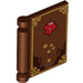 LEGO Reddish Brown Book Cover with Jewel and Stars (24093 / 34086)
