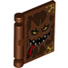 LEGO Reddish Brown Book Cover with Nexo Knights Monster Face (24093 / 24714)