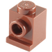 LEGO Roodachtig Bruin Steen 1 x 1 met Koplamp en Slot (4070 / 30069)