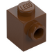 LEGO Reddish Brown Brick 1 x 1 with Stud on One Side (87087)