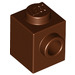 LEGO Reddish Brown Brick 1 x 1 with Stud on One Side (87087)