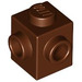 LEGO Brun rougeâtre Brique 1 x 1 avec Deux Goujons sur Adjacent Sides (26604)