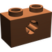 LEGO Reddish Brown Brick 1 x 2 with Axle Hole (&#039;X&#039; Opening) (32064)