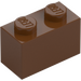 LEGO Reddish Brown Brick 1 x 2 with Bottom Tube (3004)
