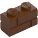 LEGO Rödaktig Brun Kloss 1 x 2 med Embossed Bricks (98283)