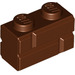LEGO Reddish Brown Brick 1 x 2 with Embossed Bricks (98283)