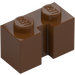 LEGO Rødbrun Klods 1 x 2 med rille (4216)