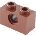LEGO Rötlich-braun Backstein 1 x 2 mit Loch (3700)