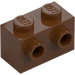 LEGO Reddish Brown Brick 1 x 2 with Studs on Opposite Sides (52107)