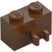 LEGO Marrone rossastro Mattoncino 1 x 2 con Verticale Clip con clip aperta a &#039;O&#039; (42925 / 95820)