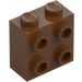 LEGO Reddish Brown Brick 1 x 2 x 1.6 with Studs on One Side (1939 / 22885)