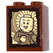 LEGO Reddish Brown Brick 1 x 2 x 2 with Picture of The Ancient One Sticker with Inside Stud Holder (3245)