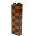 LEGO Rötliches Braun Stein 1 x 2 x 5 mit Dunkles Orange und Reddish Braun Checkered auf 3 Seiten (Rechts) Aufkleber (2454)