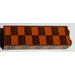 LEGO Reddish Brown Brick 1 x 2 x 5 with Front and sides checks Sticker (2454)