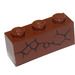 LEGO Reddish Brown Brick 1 x 3 with Cracked Pattern from Set 70502 Sticker (3622)