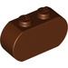 LEGO Reddish Brown Brick 1 x 3 with Rounded Ends (35477)