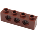 LEGO Roodachtig Bruin Steen 1 x 4 met Gaten (3701)