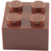 LEGO Roodachtig Bruin Steen 2 x 2 (3003 / 6223)