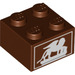 LEGO Brun rougeâtre Brique 2 x 2 avec Animal (3003 / 25660)