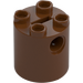 LEGO Reddish Brown Brick 2 x 2 x 2 Round with Bottom Axle Holder &#039;x&#039; Shape &#039;+&#039; Orientation (30361)