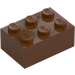 LEGO Červenohnědá Kostka 2 x 3 (3002)