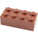 LEGO Roodachtig Bruin Steen 2 x 4 (3001 / 72841)