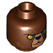 LEGO Reddish Brown Bulkar Minifigure Head (Recessed Solid Stud) (3626 / 19604)