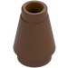 LEGO Reddish Brown Cone 1 x 1 with Top Groove (4589)