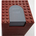 LEGO Reddish Brown Container Box 8 x 8 x 8 with Dark Stone Switching Mechanism (48322)