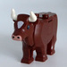 LEGO Rudo brązowy Cow with White Patch on Head and Horns