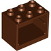 LEGO Roodachtig Bruin Kast 2 x 3 x 2 met verzonken noppen (92410)