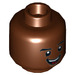 LEGO Reddish Brown Cyborg Minifigure Head (Recessed Solid Stud) (3626 / 20416)