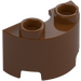 LEGO Rudo brązowy Cylinder 1 x 2 Połowa (68013)