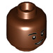 LEGO Reddish Brown Darius Minifigure Head (Recessed Solid Stud) (3626 / 80578)