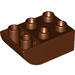 LEGO Reddish Brown Duplo Brick 2 x 3 with Inverted Slope Curve (98252)